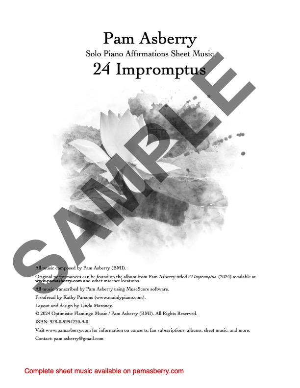 24 Impromptus Solo Piano Sheet Music Book (Physical Songbook) sample page 1