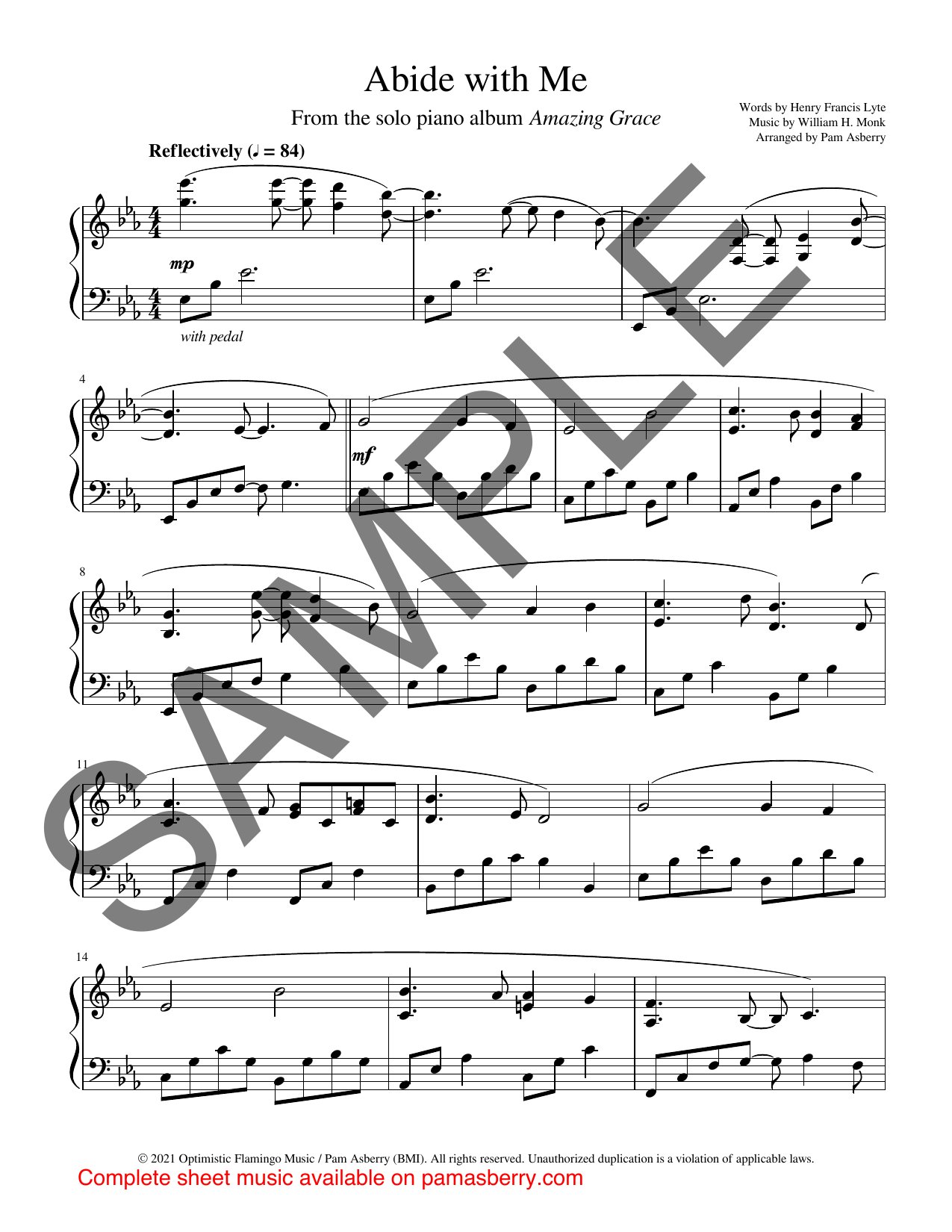 Abide With Me – Downloadable Sheet Music sample page 1
