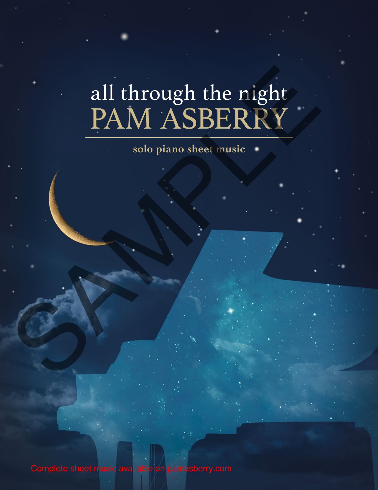 All Through The Night Solo Piano Sheet Music (Downloadable) sample page 1