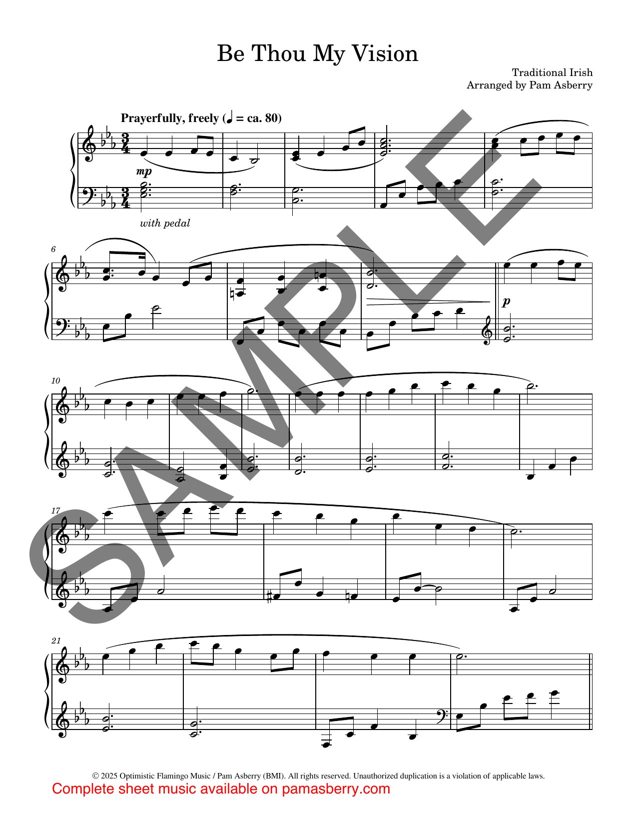 Be Thou My Vision – Downloadable Sheet Music sample page 1