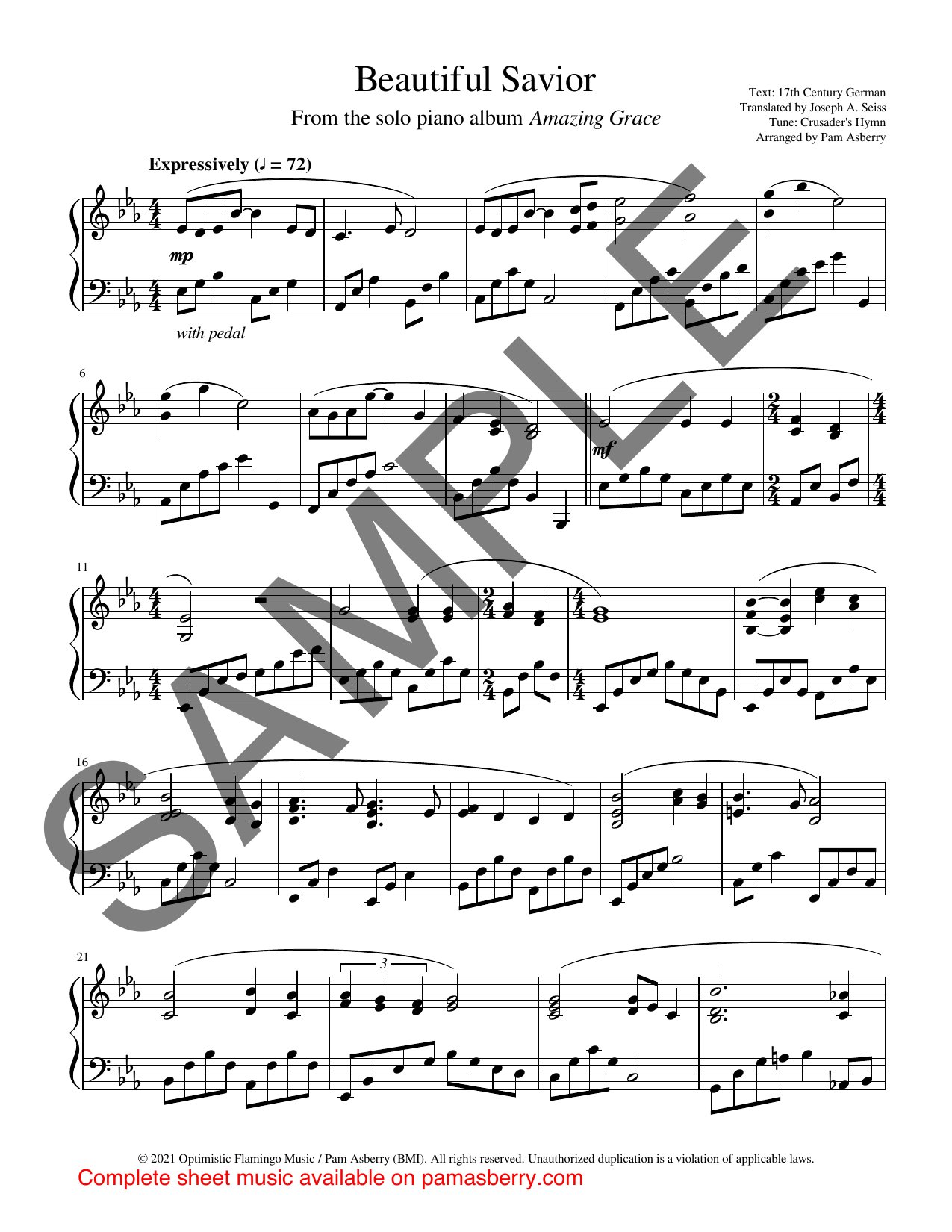 Beautiful Savior – Downloadable Sheet Music sample page 1