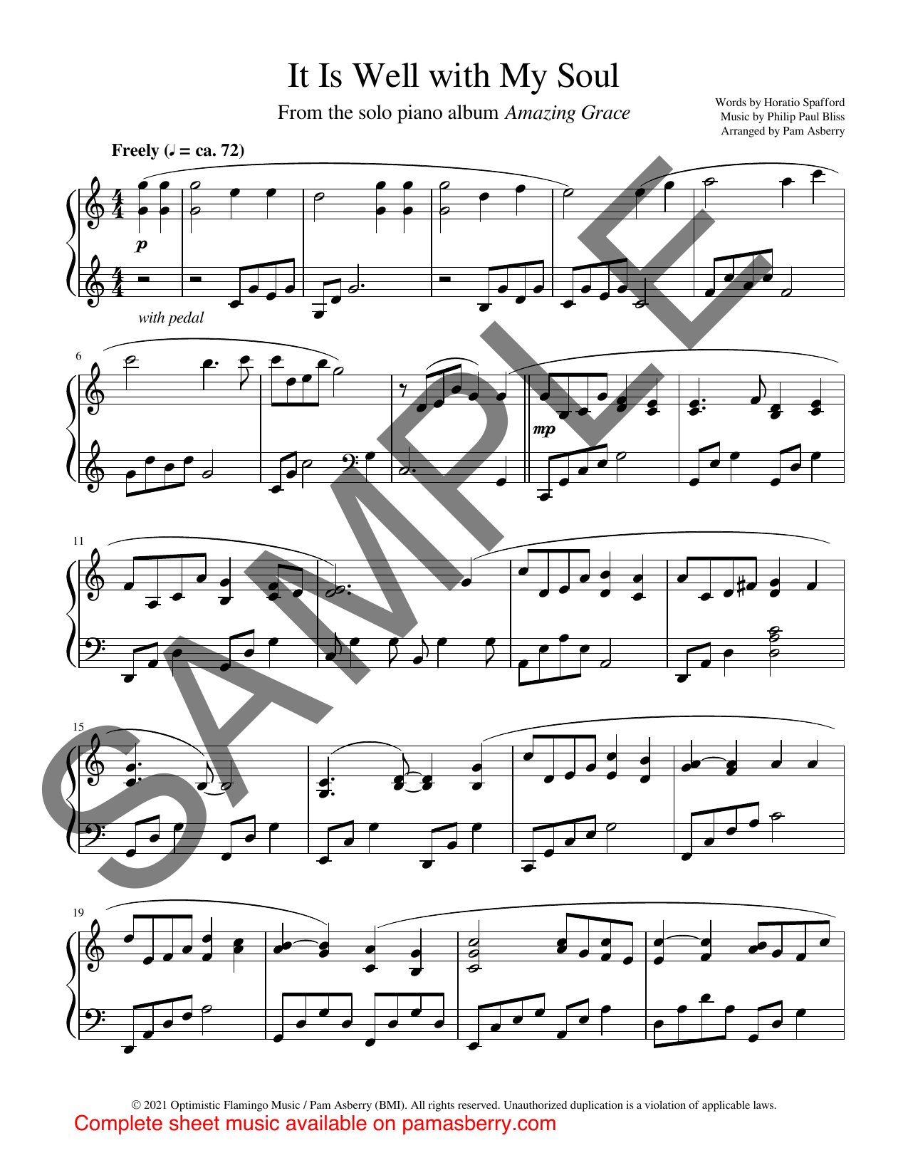 It Is Well with My Soul – Downloadable Sheet Music sample page 1