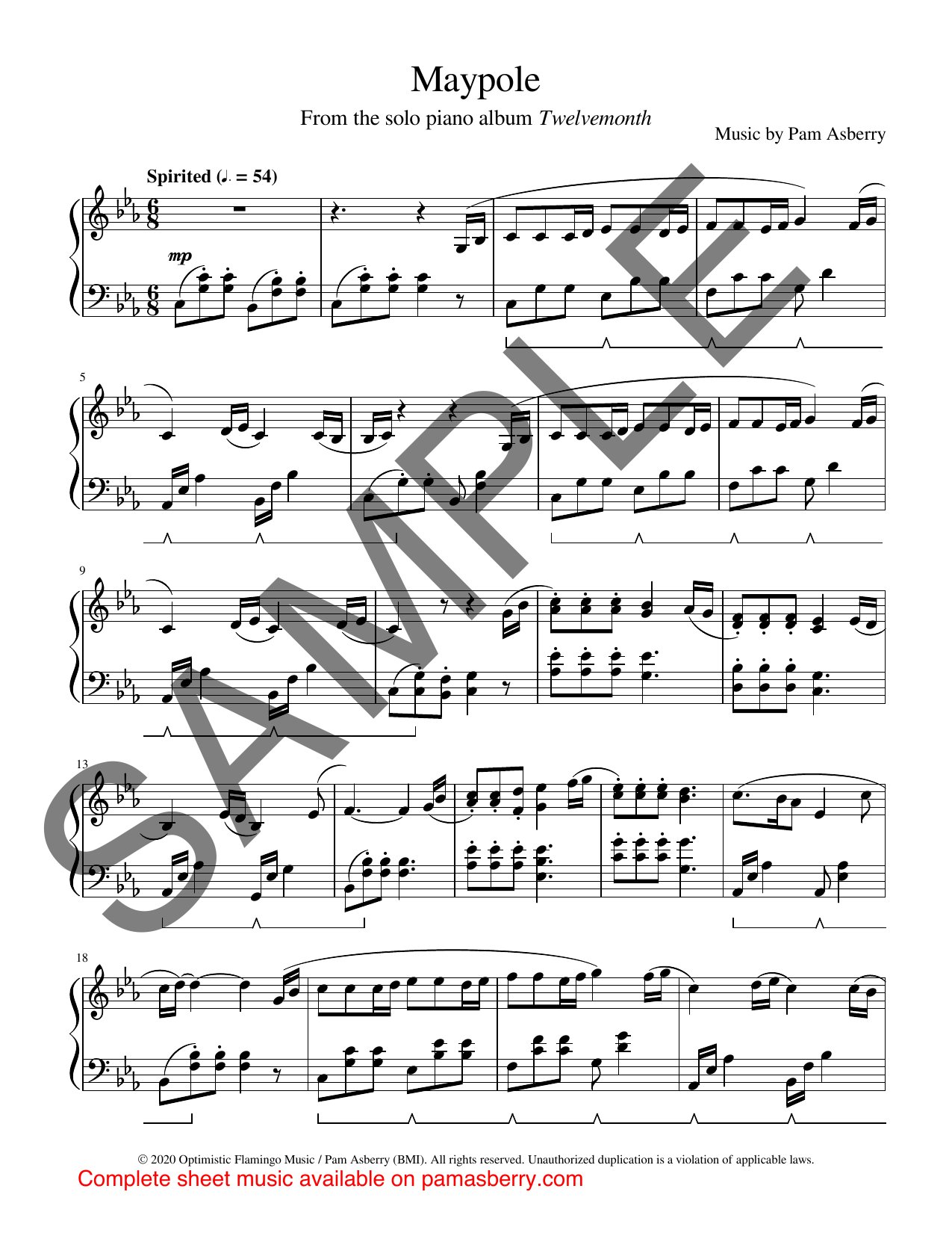 Maypole – Downloadable Sheet Music sample page 1