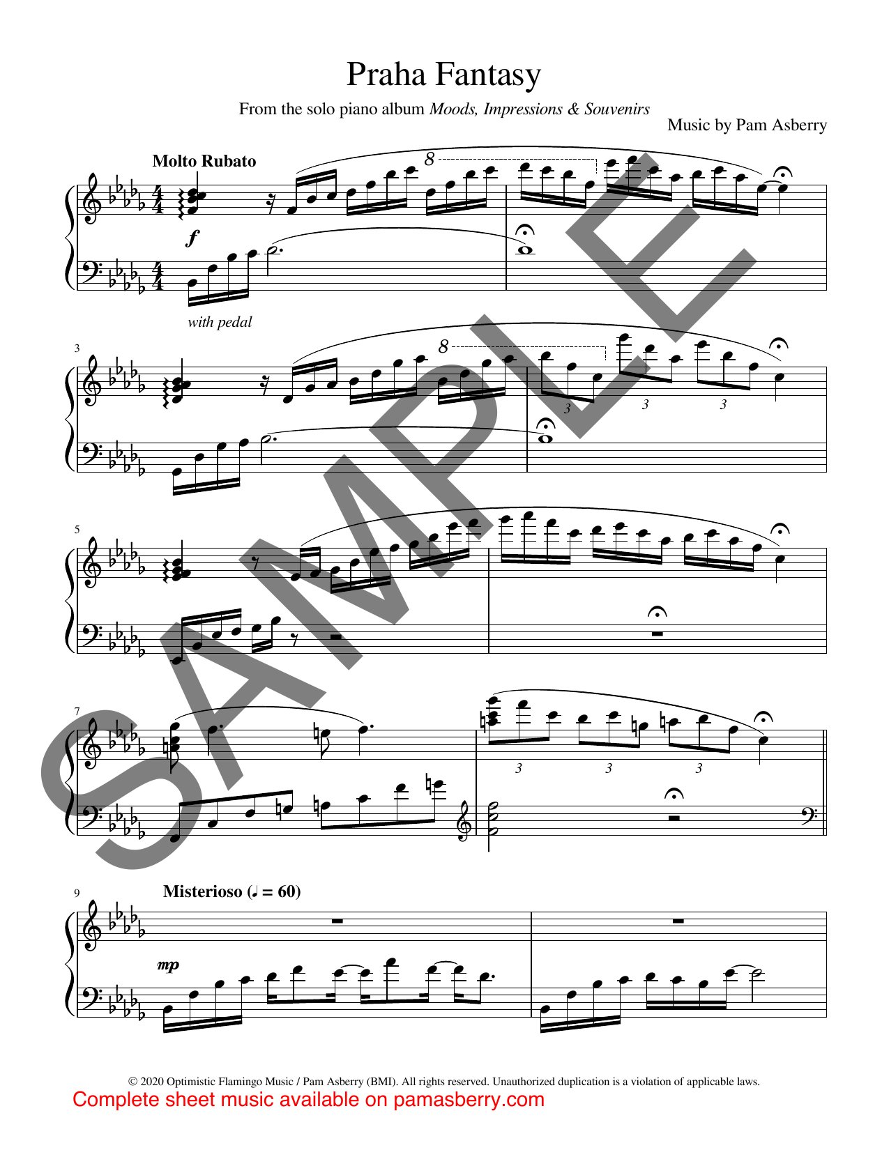 Praha Fantasy – Downloadable Sheet Music sample page 1