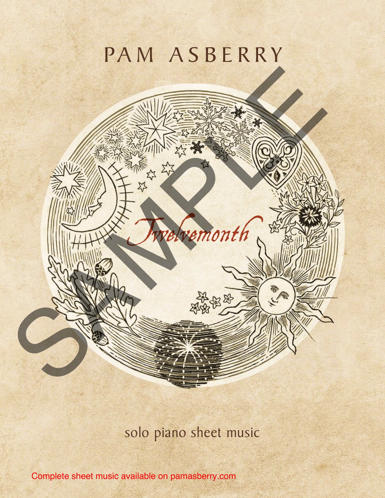 Twelvemonth Solo Piano Sheet Music (Downloadable) sample page 1